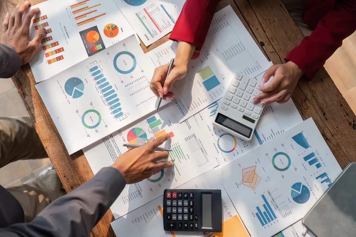 Professional meeting table for finance support