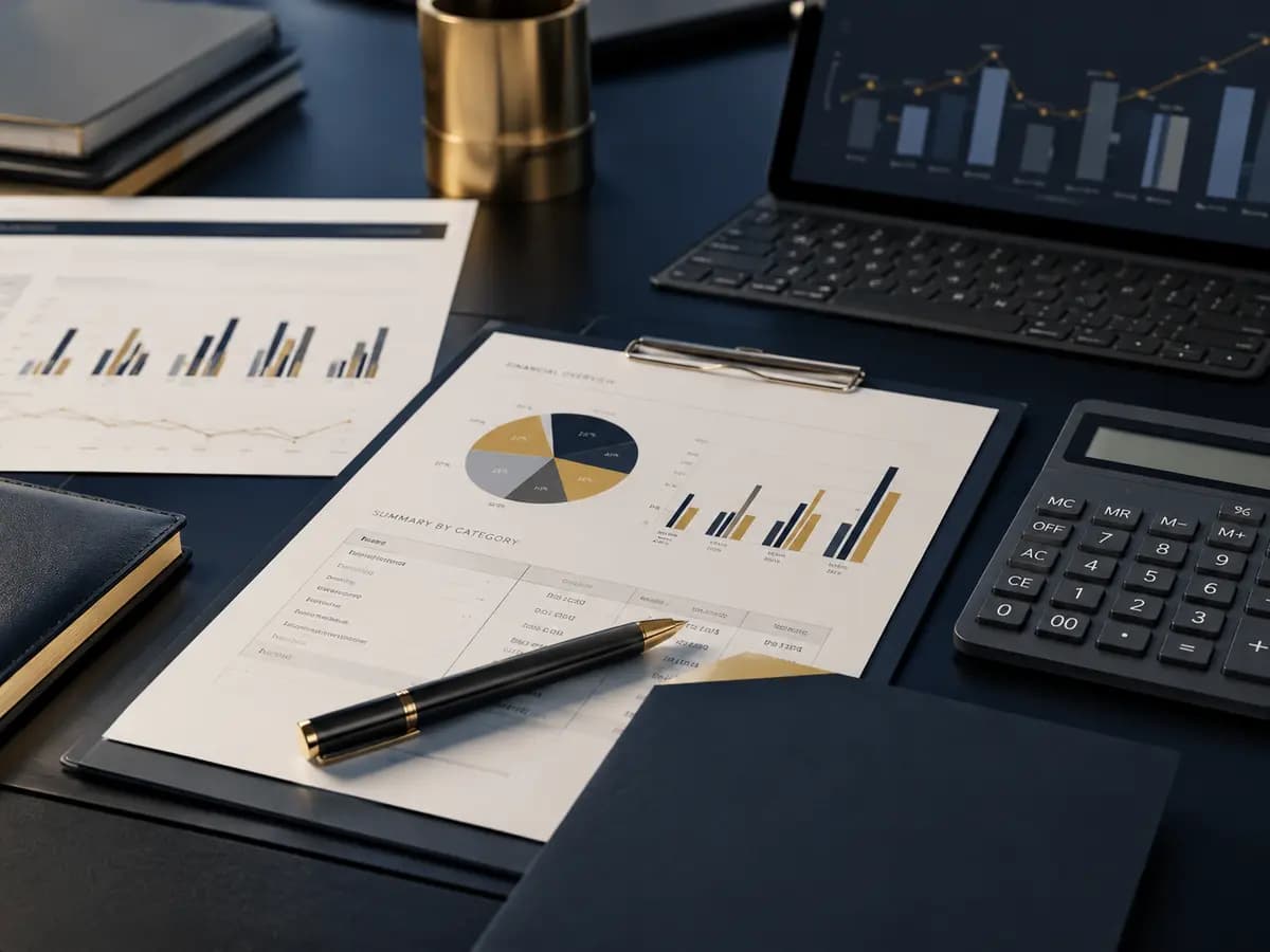 Premium corporate business intelligence and financial reporting dashboard